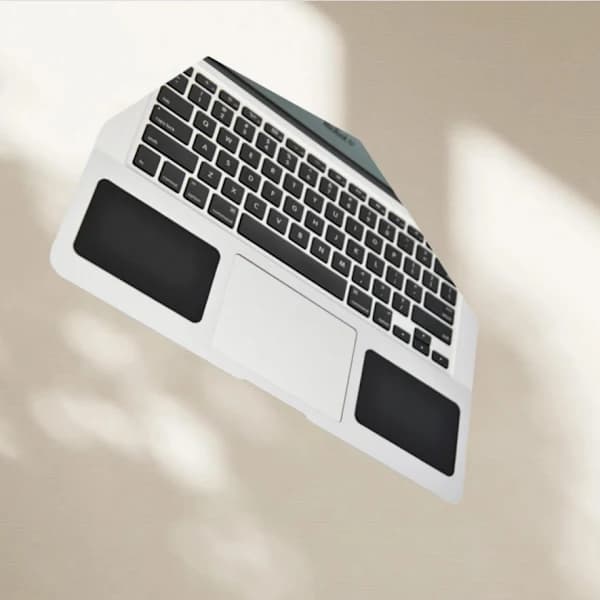 Komfortabel silikone håndledsstøtte til MacBook, sort Sort Svart