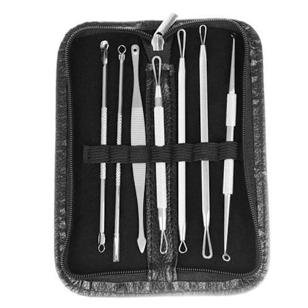 Mustapäiden poistosetti / Mustapääpinsetit - 7 osaa Silver Silver