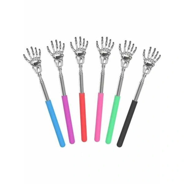 1 pc Back Scratcher, Telescopic Stainless Steel Back Scratcher, Extendable Scratching Hand Back Scraper with Rubber Coated Handle for Back Default Default