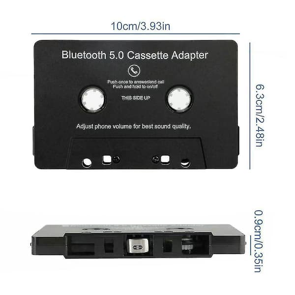 Bluetooth 5.0, Adapterkonverter, Aux, Stereo Musikadapter, Kassette