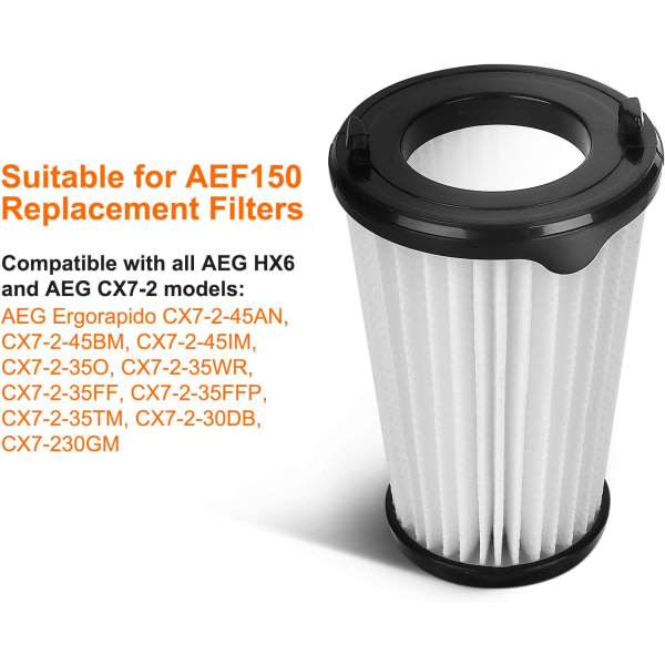 Set med 4 filter för AEG CX7 CX7-2 Dammsugare för alla modeller