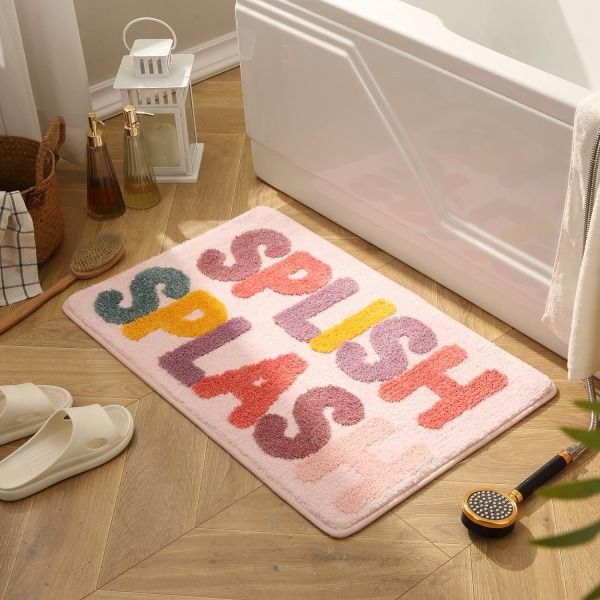 Rolig badrumsmatta söt badrumsmatta halkfri barns moderna mikrofibermatta absorberande halkfri