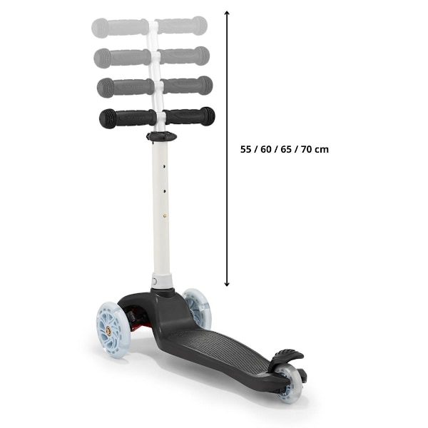 TRINGO trehjulssykkel, 3-8 år gammel - svart + glødende LED-hjul Black