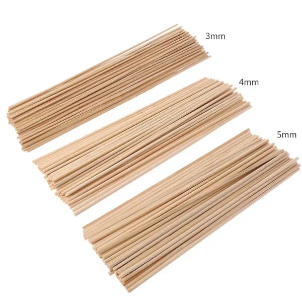 50-pack bambu växtstöd, träorkidéstöd för trädgårdsväxter och växthusväxter 5 mm x 50 cm