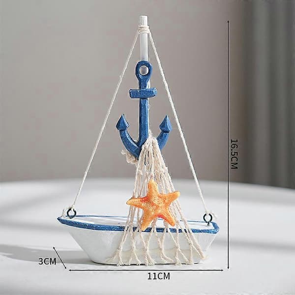 Set med 4 Mini Träsegelbåtar för Nautisk Heminredning_tfrf