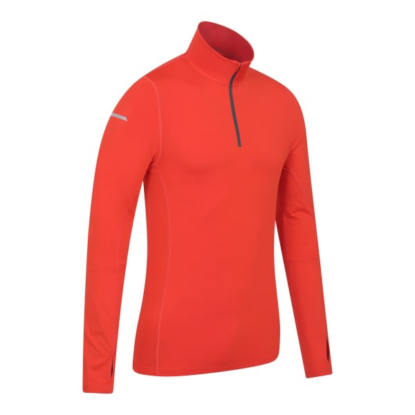 Mountain Warehouse Mens Vault Genanvendt Halv Zip Langærmet Top S Orange zdq