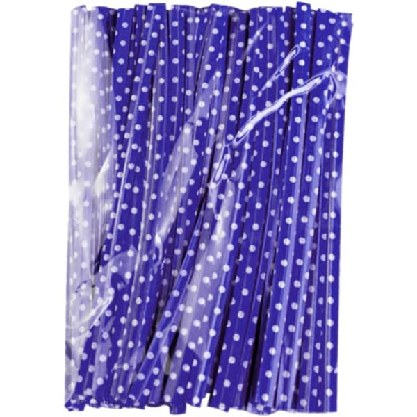 Lila, 100 kpl, Twist Dot Tie - Metallilankapussin suljin leipää/kakkua/keksejä/makeisia varten