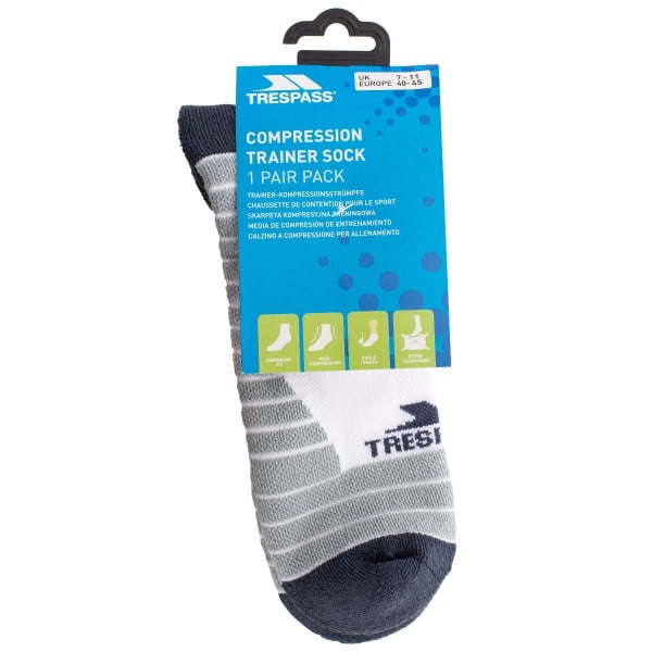 Trespass Unisex Vuxen Elevation Sports Strumpor 7 UK-11 UK Vit White 7 UK-11 UK zdq