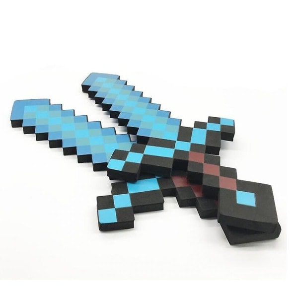 Minecraft Design Diamond Sword, sød blød skum (blå)