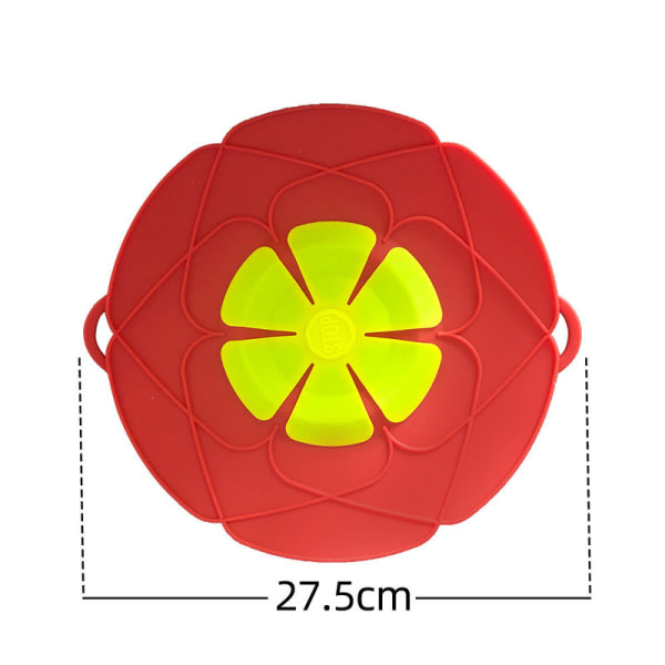 CDQ 2-pack silikonlock Lock 10\"&11,5\" Stänkskydd - Grytor Koka över Säkert Multifunktionsköksredskap (grön, röd)