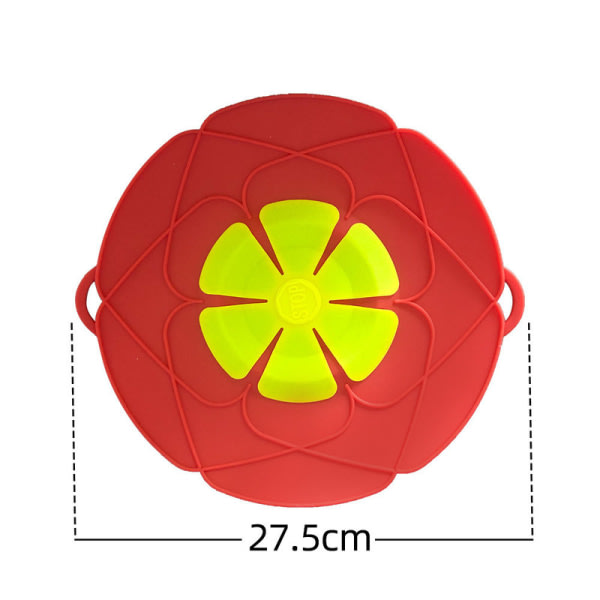 CDQ 2 st silikonpanna Lock 10"&11,5" Splatter Guard-grytor Koka över Säker multifunktionsköksverktyg (grön, röd)