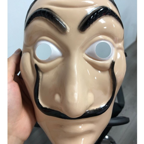Salvador Dali Mask Cosplay Money Heist Plast Masker Halloween Fest Dräkt Rekvisita zdq