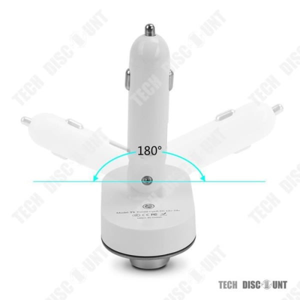 TD® Bluetooth FM-sender kompatibel med USB SD-kortlæser Trådløs oplader iPhone Smart håndfri FM-radio