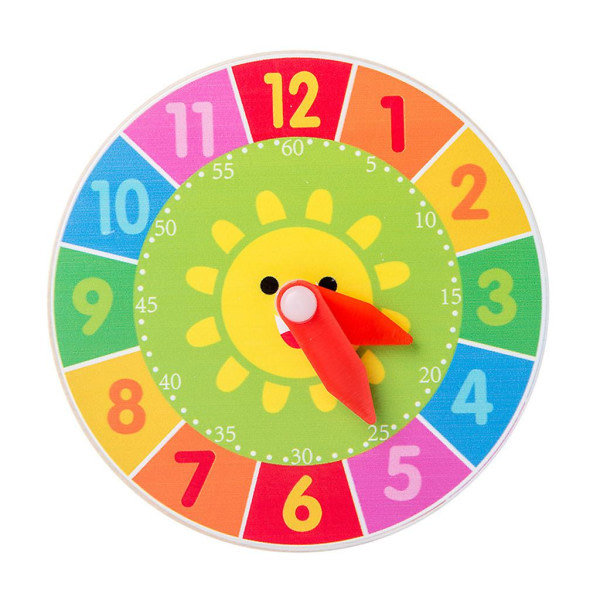 Forskolebarn som underviser tre fargeglada pedagogiske klokker Kid Toy Sun CDQ