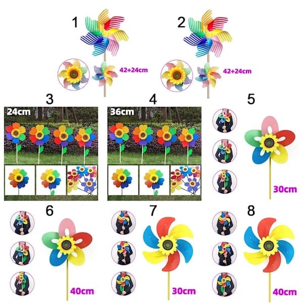 Fargerike solsikkevindmøller Layout Værhane Leker 5 5 5[XJ]_tfrf