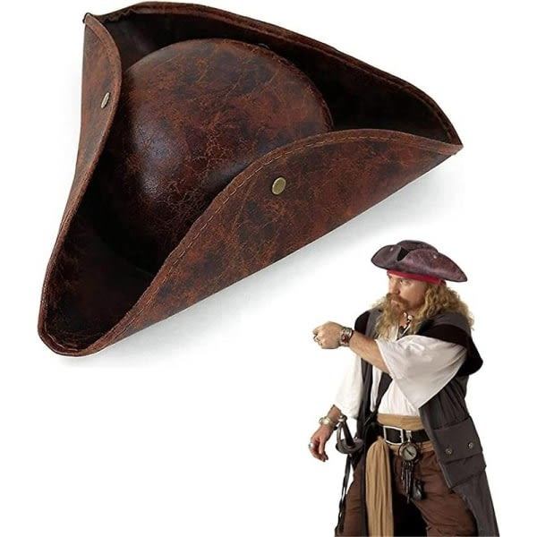 Pirathat til voksne Halloween-hatte til voksne i kolonialstil Tricorn-hat Passende kirsebær - Perfekt