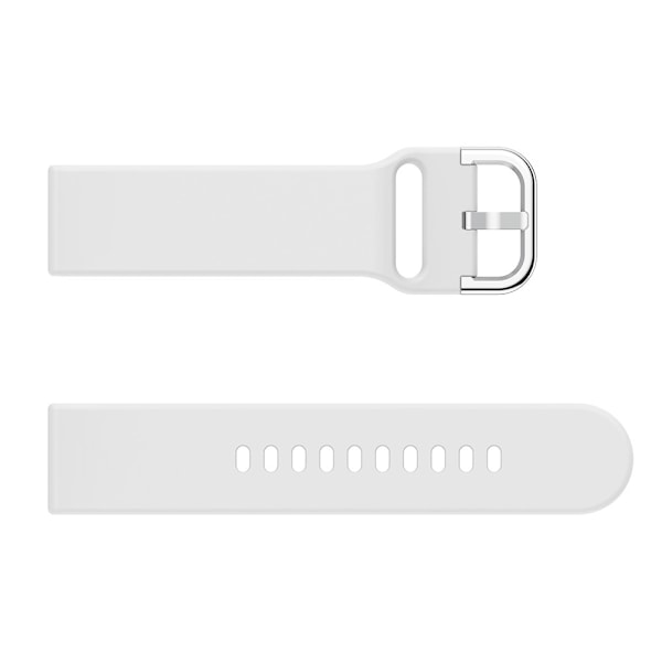 Silikonarmbånd for smartklokke (20 mm) - Hvit 15
