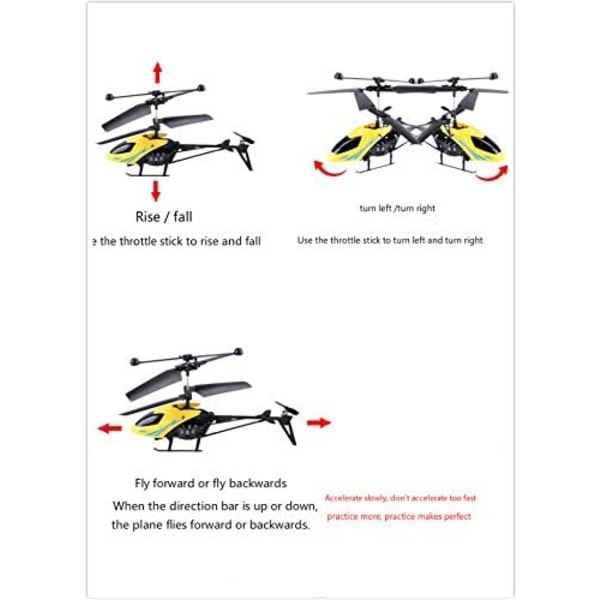 RC Helikopter, fjernstyrt helikopter med gyro og LED 3,5 kanaler Mini leksakshelikopter med fjernkontroll for barn og voksne