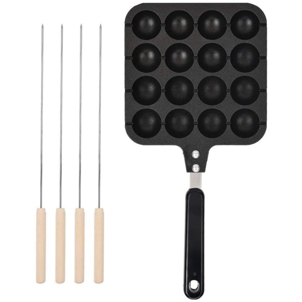 CDQ Non-Stick Takoyaki-panne med håndtak for enkel matlaging