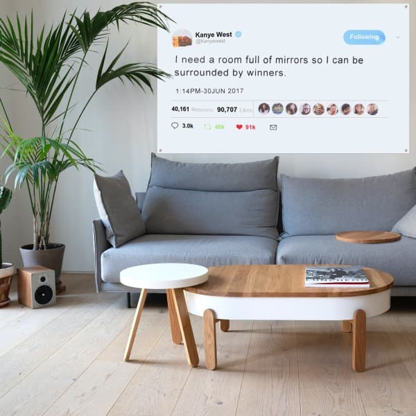 Tweet Flaggvegg Flaggbanner Kanye West
