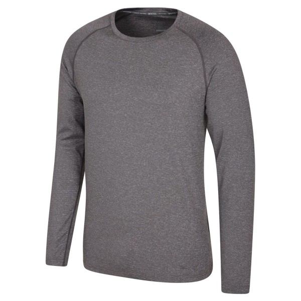 Mountain Warehouse Herre Stribet IsoCool Base Layer Top XS Grå Grey XS zdq