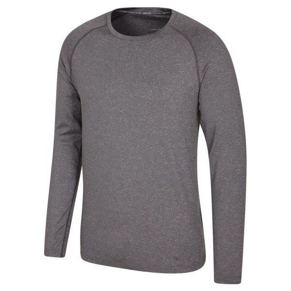 Mountain Warehouse Herre Stripe IsoCool Base Layer Top XS Grå Grey XS zdq