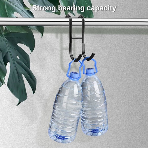 2-pack duschglasdörrkrokar, matt svart plätering