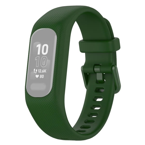 For Garmin Vivosmart 5 anti-ridse silikon ur med fodralbeskyttelse etui Army Green ingen