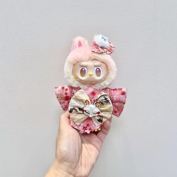 Labubu Kimono Labubu V3 Vaatteet Japanilainen Perinteinen Kulttuurityyli_qd Pink fox