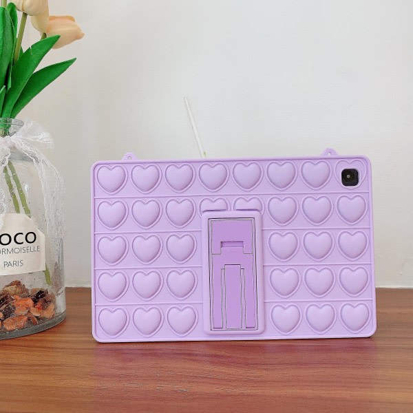 Pop Fidget Toy Case til Samsung Galaxy Tab Push Bubble Protective Shockproof Cover Purple T515-T510 10.1