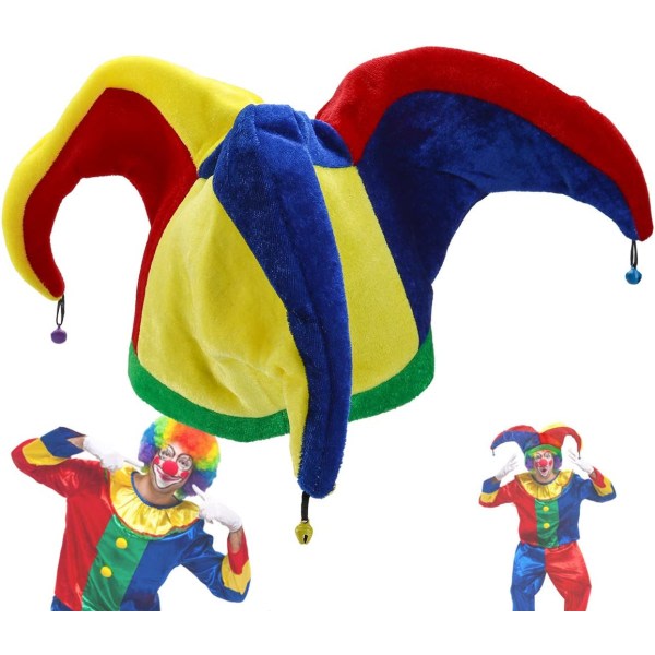 Flerfärgad clownhatt