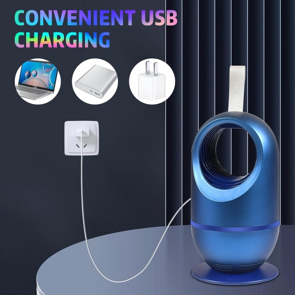 CDQ Anti-mygglampa, 360° myggdödarlampa, USB elektrisk antimygglampa, UV Elektrisk flugdödare