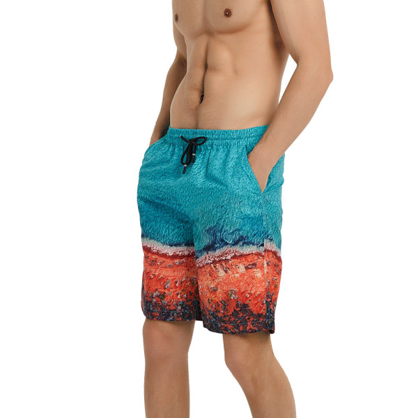 Roliga badbyxor för män Quick Dry Beachwear Sport Löpning Swim Board Shorts-DK029 zdq