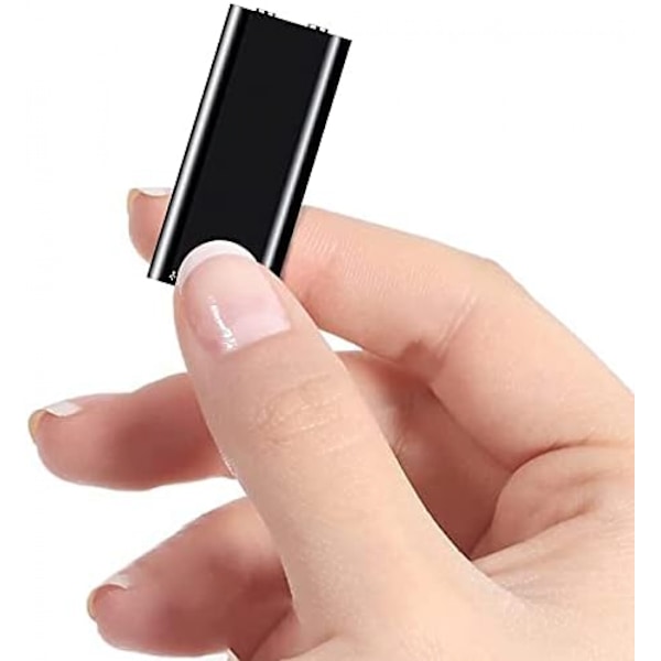 Mini stemmeaktivert opptaker - 800 timers opptakskapasitet - Sterk magnetisk - Lydlydopptak - Enhet for kontinuerlig lytting 16 GB 16 GB