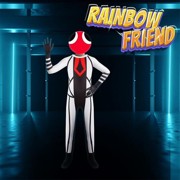 5-12 vuotta Kids Rainbow Friends Cosplay Party Kostym Jumpsuit juontaja 9-10 vuotta