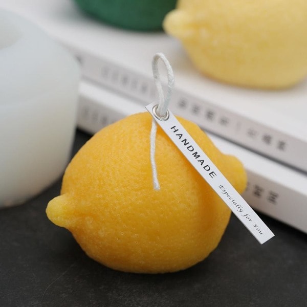 Ljusforme lys stearinlys DIY støbeforme i silikoneform MJ16 Yokoku citron