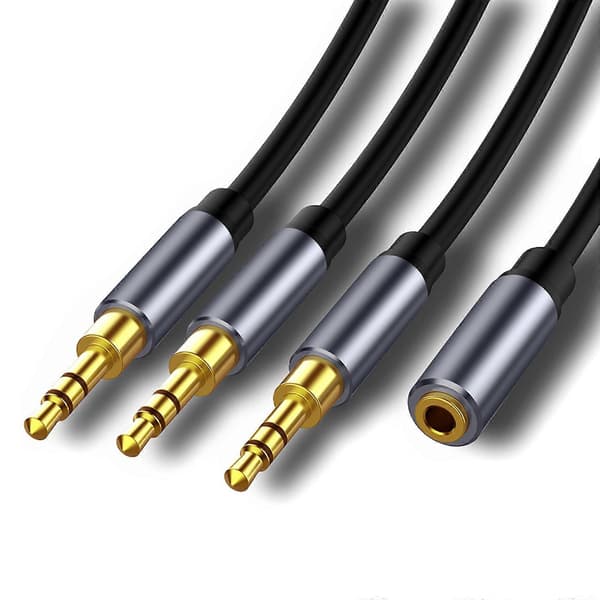 3,5 mm Stereo Lydadapterkabel 26AWG til PC Computer Tablets Hun til 3 Han_tfrf