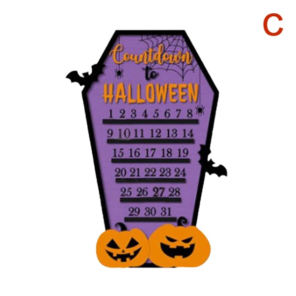 CDQ Halloween adventskalender Tränedräkning til juldekor halloween -B