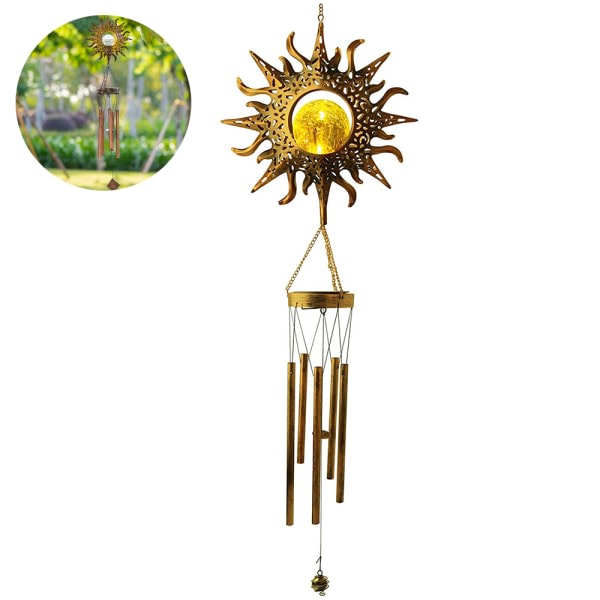 CDQ Utomhus Wind Chimes Trädgårdslampa LED Hängande Solar Garden Light