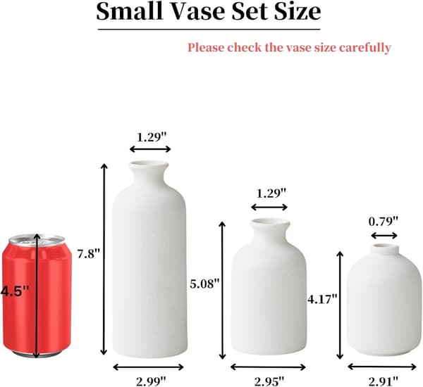 Keramiska vaser, 3-pack - Moderna vaser för heminredning - Passar alla