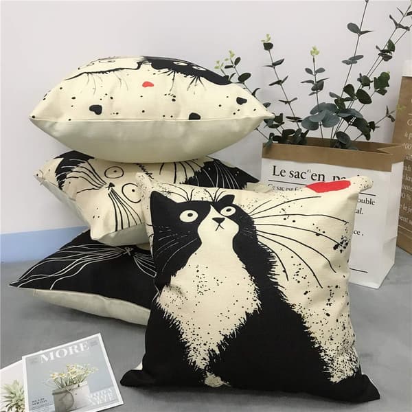 Set med 4 örngott för katter, överdrag 45x45 cm_tfrf