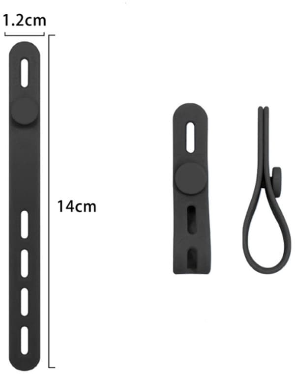 10 Pieces - Cable Clips - Wire Clip - Cable Organizer - Cable Winders - Kitchen Organizers - Cable Holder Management - Black