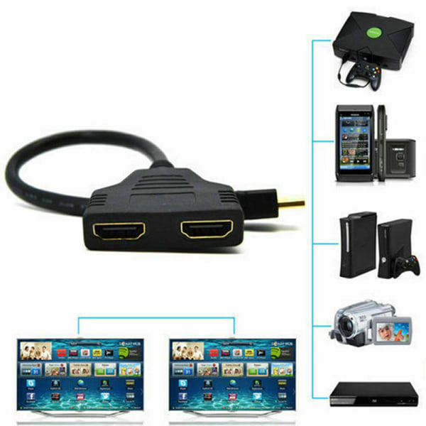 CDQ HDMI-port han til hun 1 indgang 2 udgang splitter