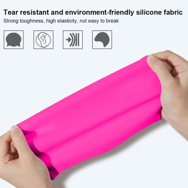 CDQ Cap för vuxna ja enfärgad ren högelastisk silikon pink