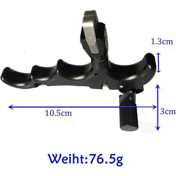 Archery Release Aids 4 Finger Trigger Thumb Bow Release 360° Rotatable Adjustable for Compound Bows