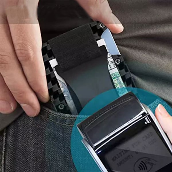Lompakot Miehille - Ohut Minimalistinen Lompakko Miehille, Etutaskulompakot Miehille, RFID-Lompakko Miehille - Korttikotelolompakko Coffee