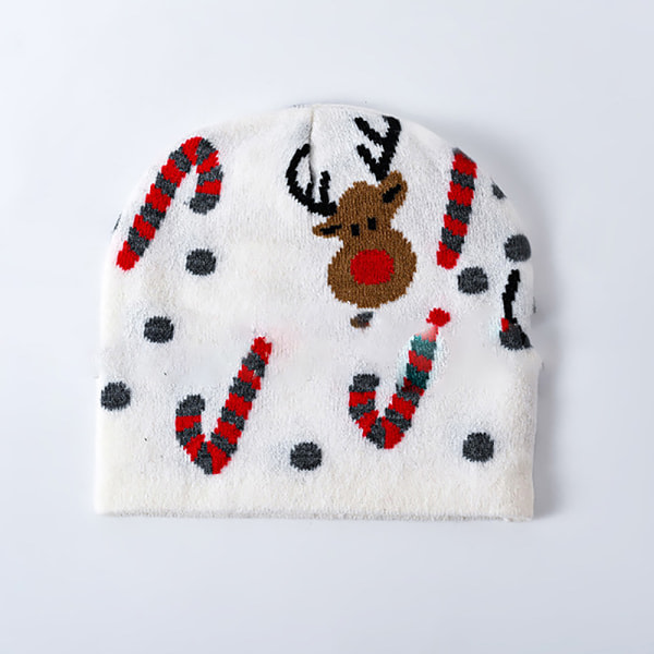 Creative Warm Woolen Hat Christmas Älg Warm Color Stickad Cap C A1 one size