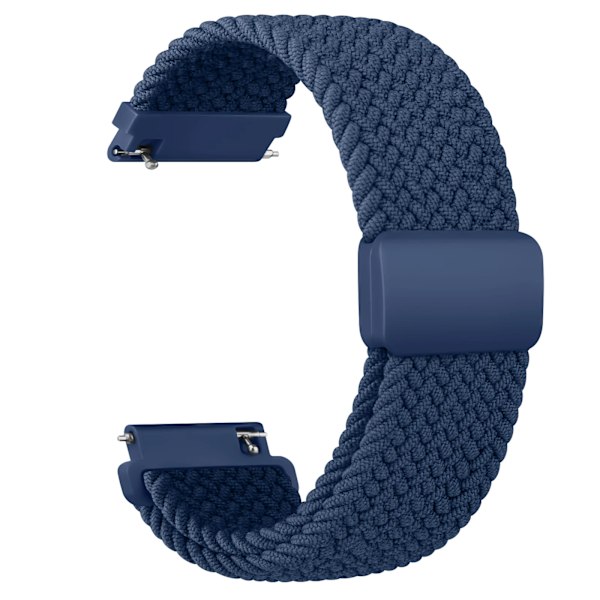 20 mm flätat sololoop armband för Garmin Vivoactive 5/3/3 Music, Garmin VivoMove3/Trend/Sport, Venu SQ/SQ2/2 Plus - Marinblå Navy blue 20mm