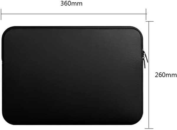 14 tommer laptop sleeve Stødresistent Ridsefast Polyester Med Tilbehørslomme til Rejse og Arbejde Sort
