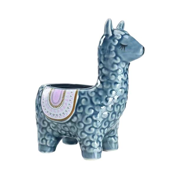 1/2/3 Dyreformede Krukker - Smukke og holdbare keramiske blomsterpotter Alpaca blå 1 Pc Alpaca blue